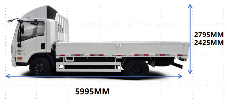 4.5T 4.15 Meter Single Row Pure Electric Cargo Van EV Fence Transport Vehicle 80.64kWh