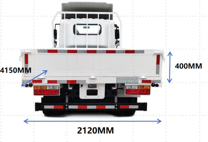 4.5T 4.15 Meter Single Row Pure Electric Cargo Van EV Fence Transport Vehicle 80.64kWh